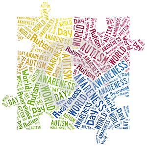 Word cloud autism awareness related photo