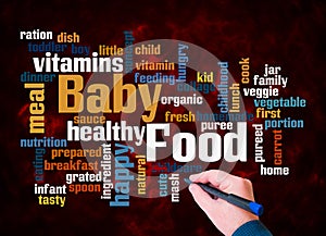 Word Cloud with BABY FOOD concept create with text only