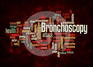 Word Cloud with BRONCHOSCOPY concept create with text only