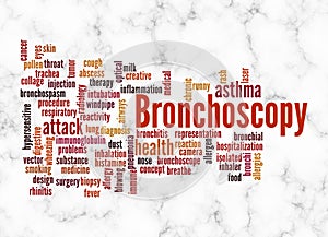 Word Cloud with BRONCHOSCOPY concept create with text only