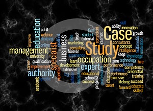 Word Cloud with CASE STUDY concept create with text only