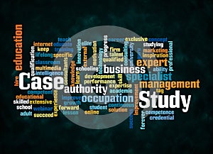 Word Cloud with CASE STUDY concept create with text only