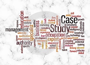 Word Cloud with CASE STUDY concept create with text only
