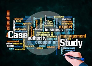 Word Cloud with CASE STUDY concept create with text only