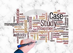 Word Cloud with CASE STUDY concept create with text only