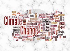 Word Cloud with CLIMATE CHANGE concept create with text only