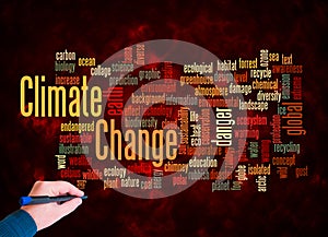 Word Cloud with CLIMATE CHANGE concept create with text only