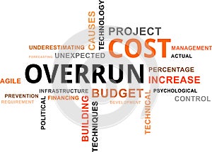 Word cloud - cost overrun