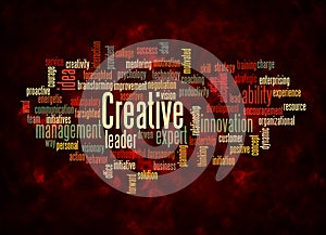 Word Cloud with CREATIVE concept create with text only