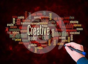 Word Cloud with CREATIVE concept create with text only