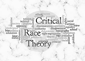 Word Cloud with Critical Race Theory concept create with text only