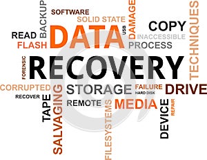 Word cloud - data recovery