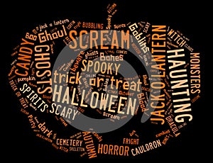 Word Cloud dealing with Halloween