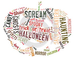 Word Cloud dealing with Halloween