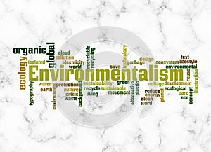 Word Cloud with ENVIRONMENTALISM concept create with text only