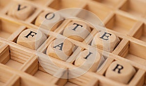 Word cloud for fair voting