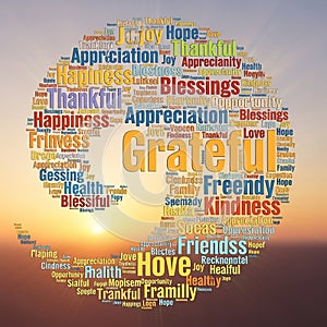 A word cloud forms the shape