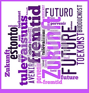 Word Cloud Future in different languages