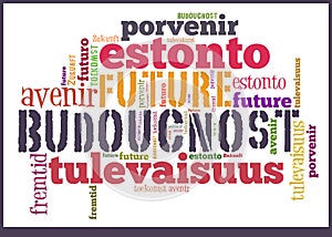 Word Cloud Future in different languages