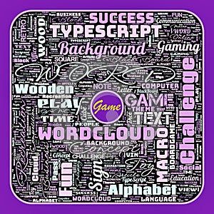 Word cloud of the Game as background