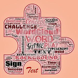 Word cloud of the Game as background