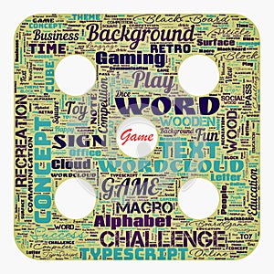 Word cloud of the Game as background