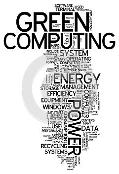 Word Cloud Green Computing