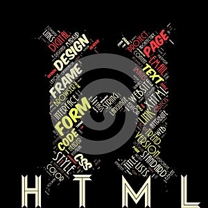 Word cloud of the HTML