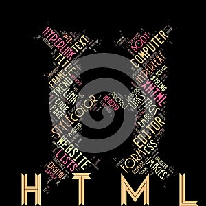 Word cloud of the HTML