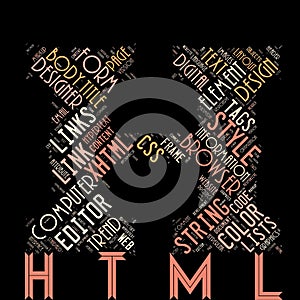 Word cloud of the HTML