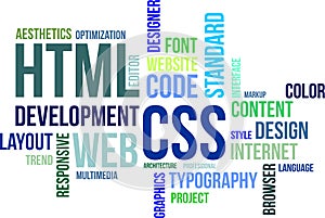 Word cloud - html and css photo