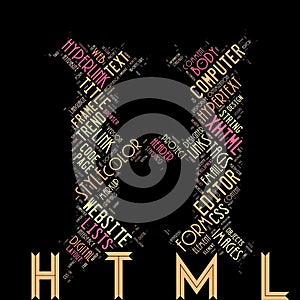 Word cloud of the HTML