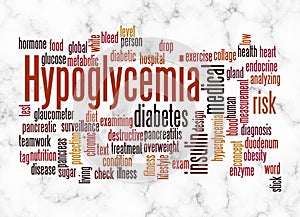 Word Cloud with HYPOGLYCEMIA concept create with text only