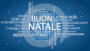 Word cloud Merry Christmas (in Italian