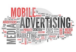 Word Cloud Mobile Advertising