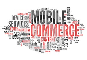 Word Cloud Mobile Commerce