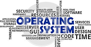 Word cloud - operating system