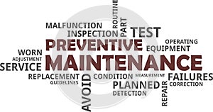 Word cloud - preventive maintenance