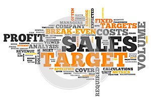 Word Cloud Sales Target
