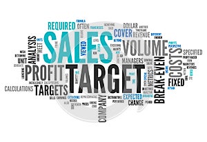 Word Cloud Sales Target