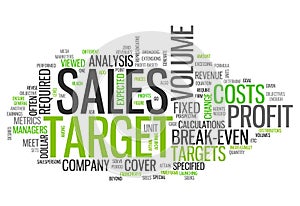 Word Cloud Sales Target