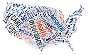 Word Cloud showing Medical and Insurance terms
