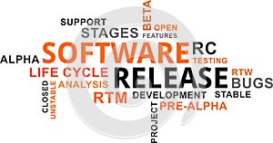 Word cloud - software release