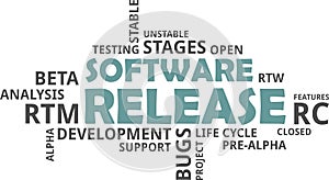 Word cloud - software release