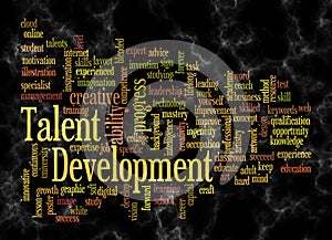 Word Cloud with TALENT DEVELOPMENT concept create with text only