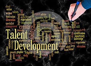 Word Cloud with TALENT DEVELOPMENT concept create with text only