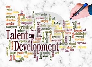 Word Cloud with TALENT DEVELOPMENT concept create with text only
