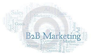 Word cloud with text B2B Marketing.