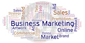 Word cloud with text Business Marketing