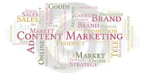 Word cloud with text Content Marketing